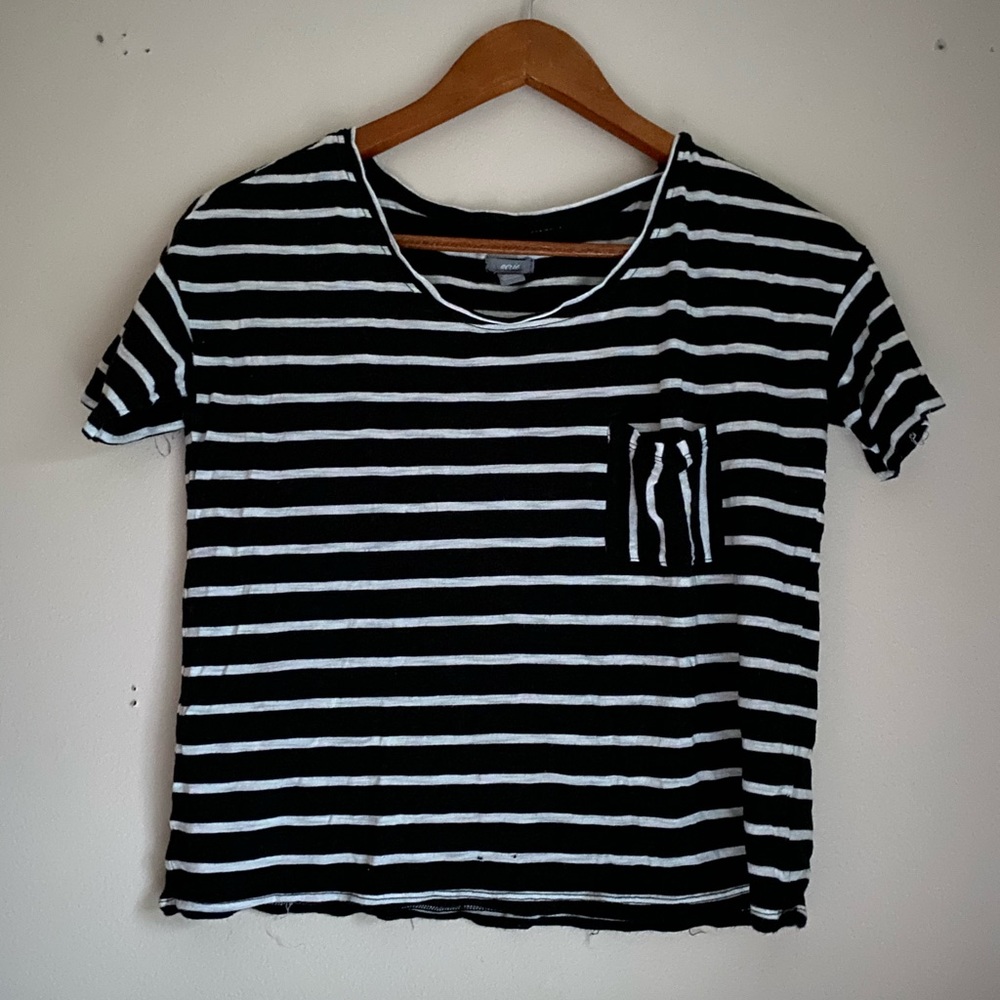 Aerie Striped Cropped Tee